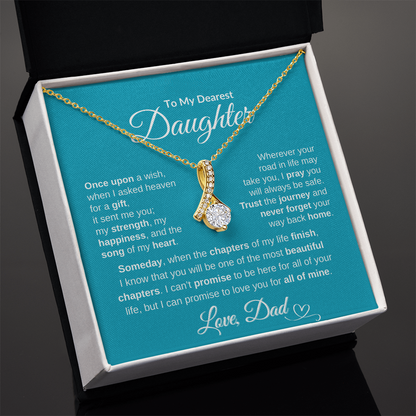 Dad To Daughter Alluring Beauty Necklace Forever Love