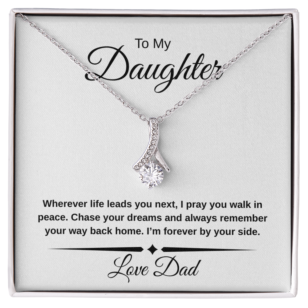 To My Daughter – Sparkling Gift of Guidance & Love  Available in 14K White Gold or 18K Yellow Gold