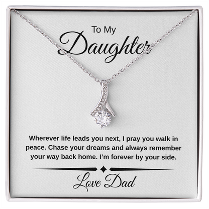 To My Daughter – Sparkling Gift of Guidance & Love  Available in 14K White Gold or 18K Yellow Gold