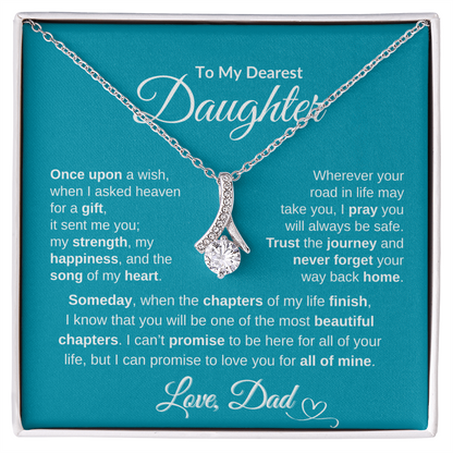 Dad To Daughter Alluring Beauty Necklace Forever Love