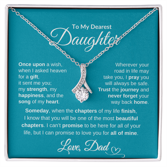 Dad To Daughter Alluring Beauty Necklace Forever Love