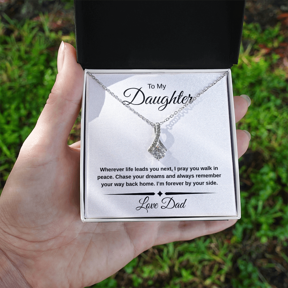 To My Daughter – Sparkling Gift of Guidance & Love  Available in 14K White Gold or 18K Yellow Gold