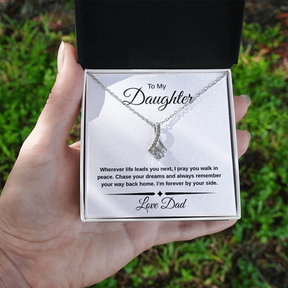 To My Daughter – Sparkling Gift of Guidance & Love  Available in 14K White Gold or 18K Yellow Gold