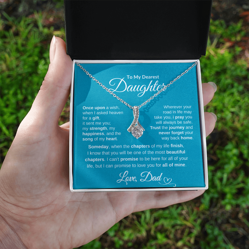 Dad To Daughter Alluring Beauty Necklace Forever Love