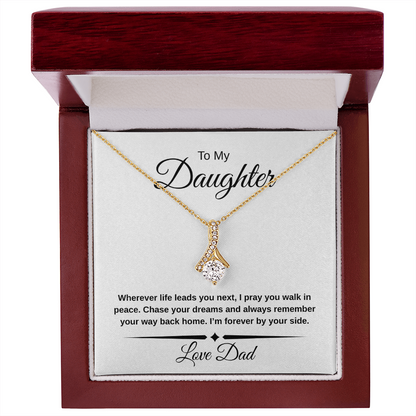 To My Daughter – Sparkling Gift of Guidance & Love  Available in 14K White Gold or 18K Yellow Gold