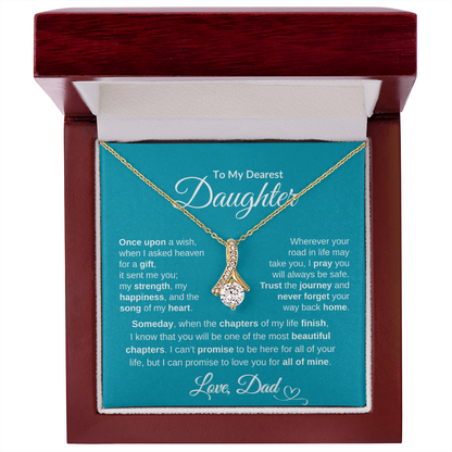 Dad To Daughter Alluring Beauty Necklace Forever Love