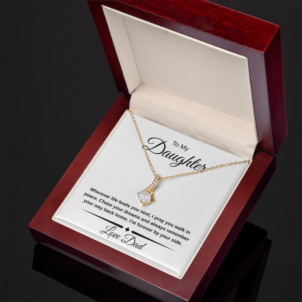 To My Daughter – Sparkling Gift of Guidance & Love  Available in 14K White Gold or 18K Yellow Gold