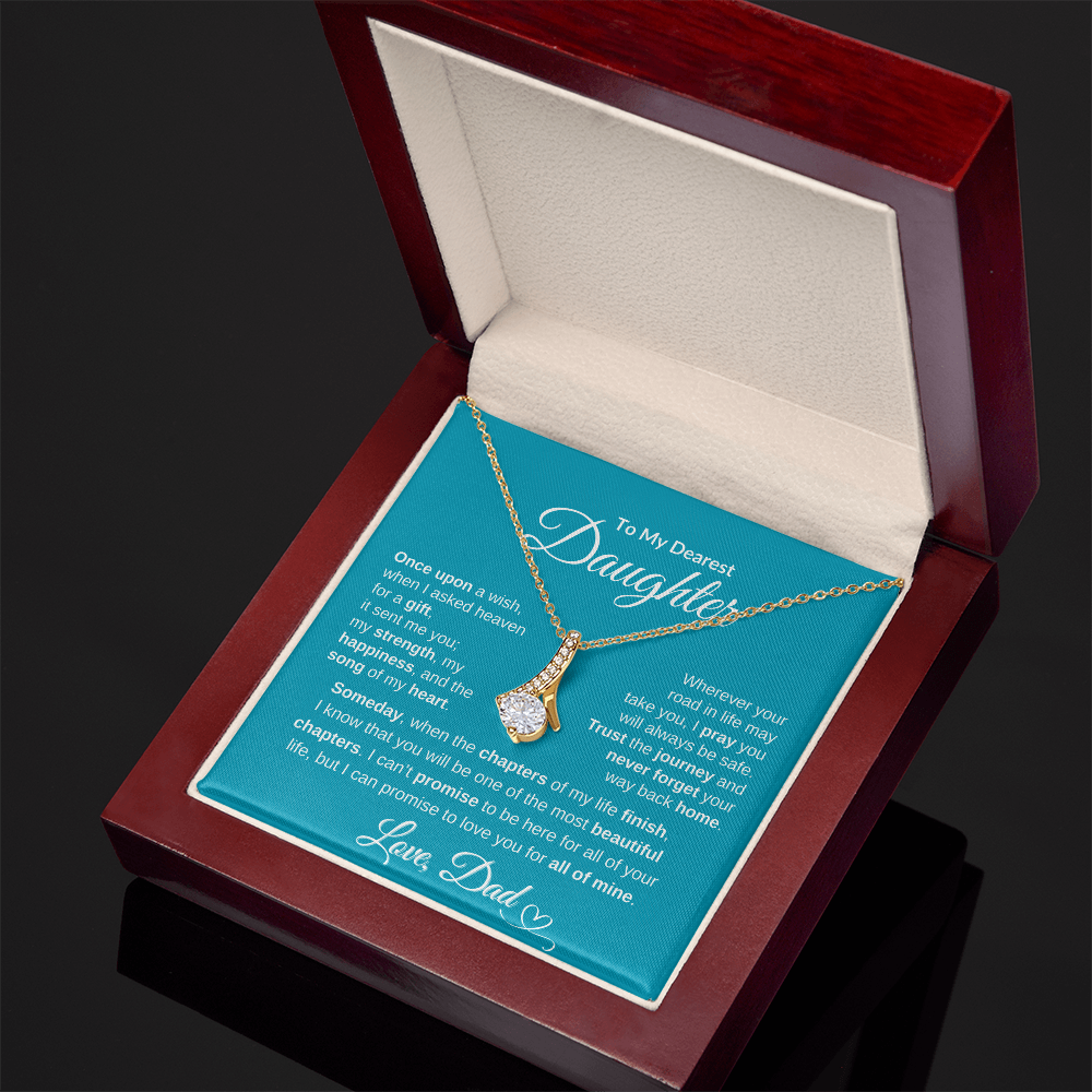 Dad To Daughter Alluring Beauty Necklace Forever Love
