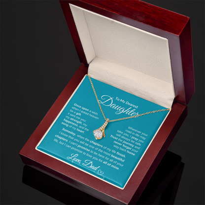Dad To Daughter Alluring Beauty Necklace Forever Love