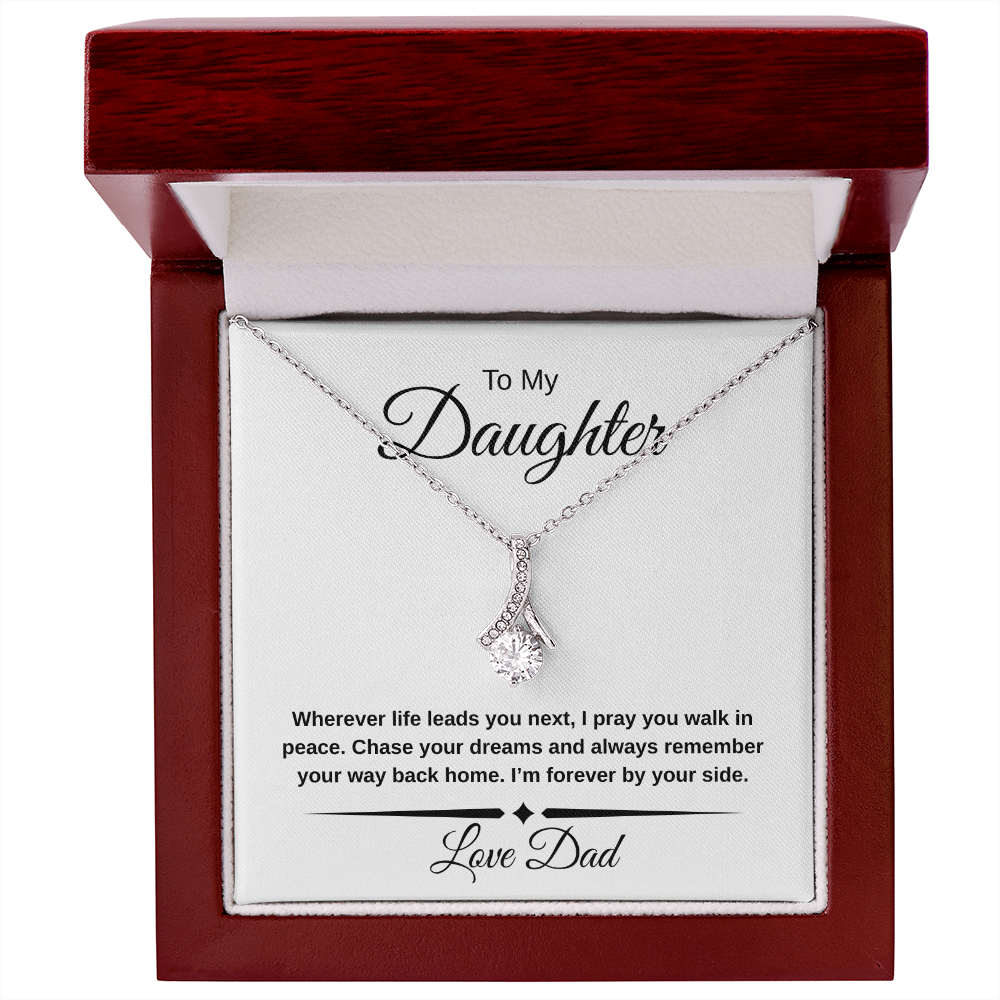 To My Daughter – Sparkling Gift of Guidance & Love  Available in 14K White Gold or 18K Yellow Gold