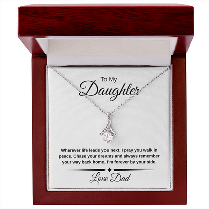 To My Daughter – Sparkling Gift of Guidance & Love  Available in 14K White Gold or 18K Yellow Gold