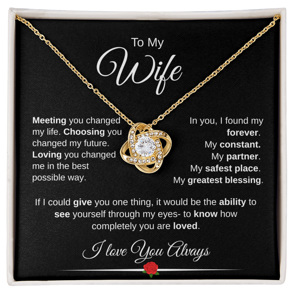 Wife Love Knot Necklace Meaningful Romantic Gift