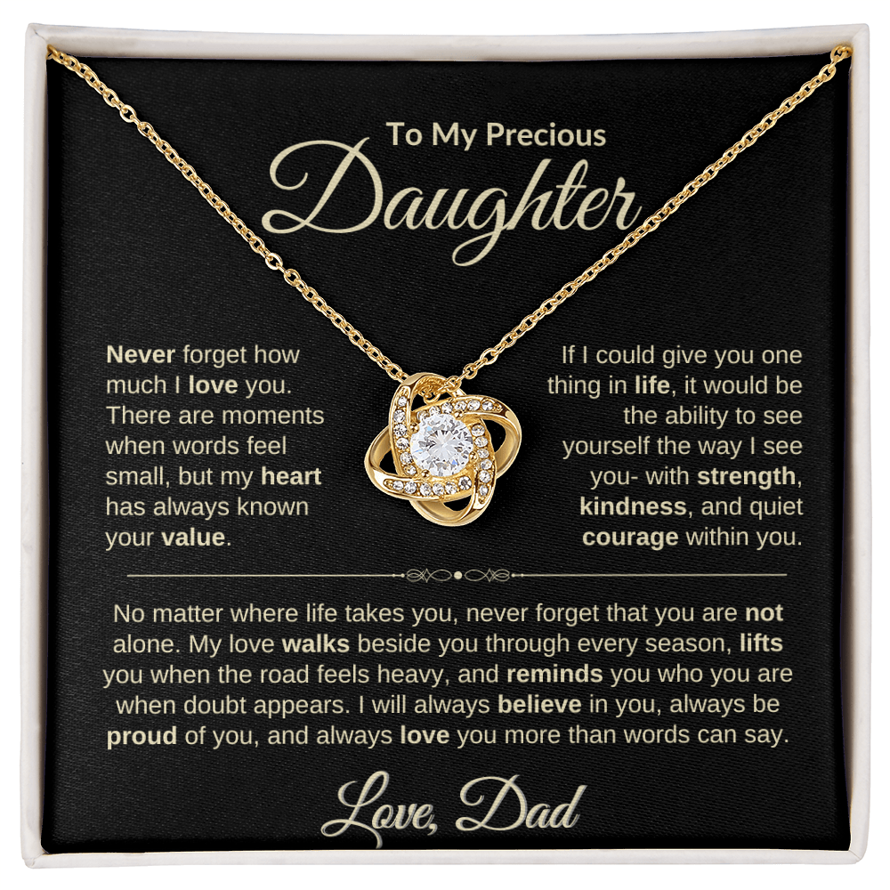 Timeless Love Knot Necklace For Daughter From Dad