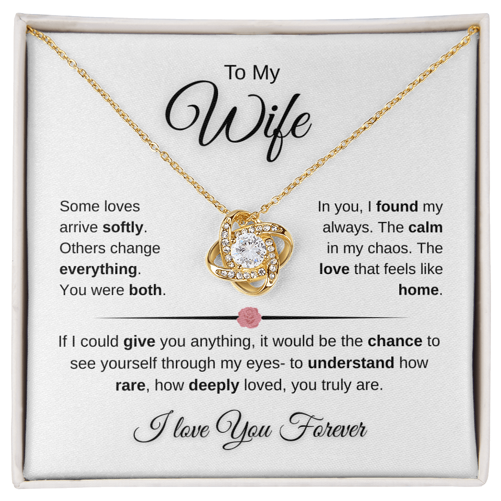 Unbreakable Love Knot Necklace Gift For My Wife