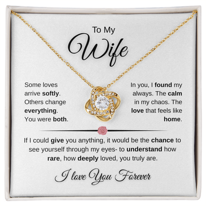 Unbreakable Love Knot Necklace Gift For My Wife