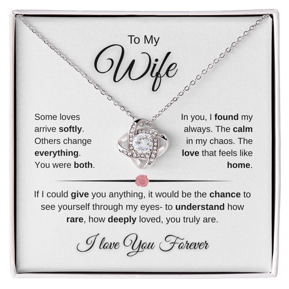 Unbreakable Love Knot Necklace Gift For My Wife