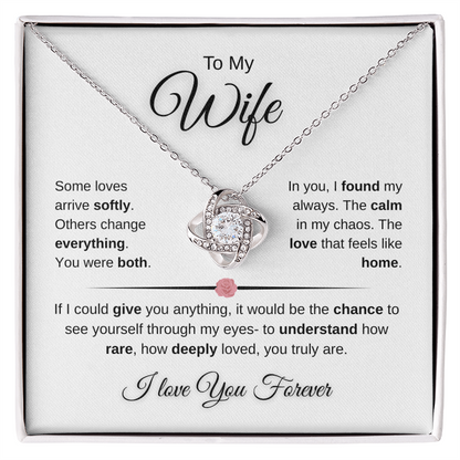 Unbreakable Love Knot Necklace Gift For My Wife