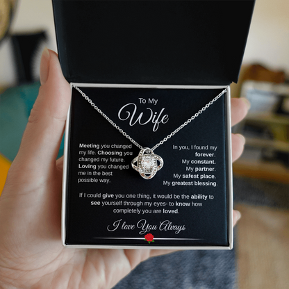 Wife Love Knot Necklace Meaningful Romantic Gift