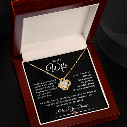 Wife Love Knot Necklace Meaningful Romantic Gift
