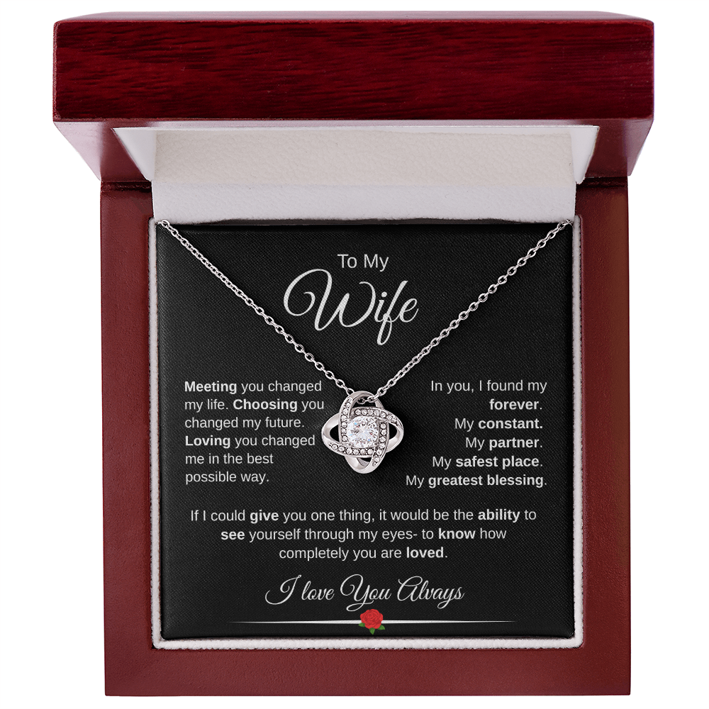 Wife Love Knot Necklace Meaningful Romantic Gift