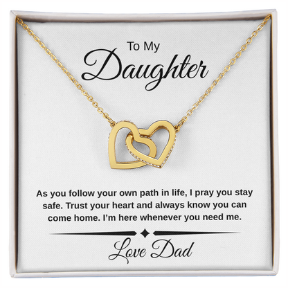 Interlocking Hearts Necklace — A Father's Promise, Always