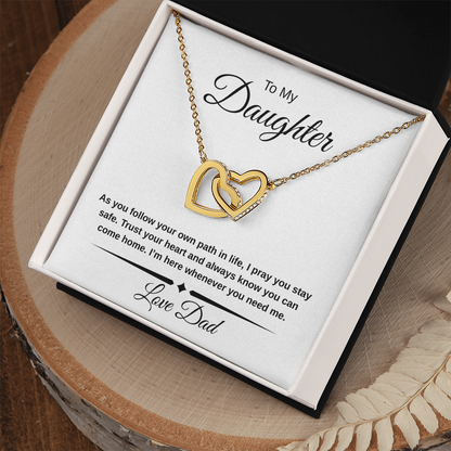 Interlocking Hearts Necklace — A Father's Promise, Always