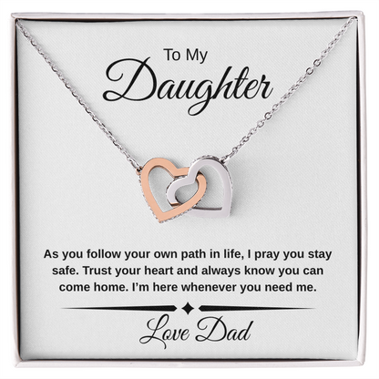Interlocking Hearts Necklace — A Father's Promise, Always