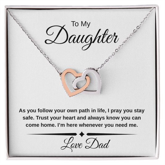 Interlocking Hearts Necklace — A Father's Promise, Always