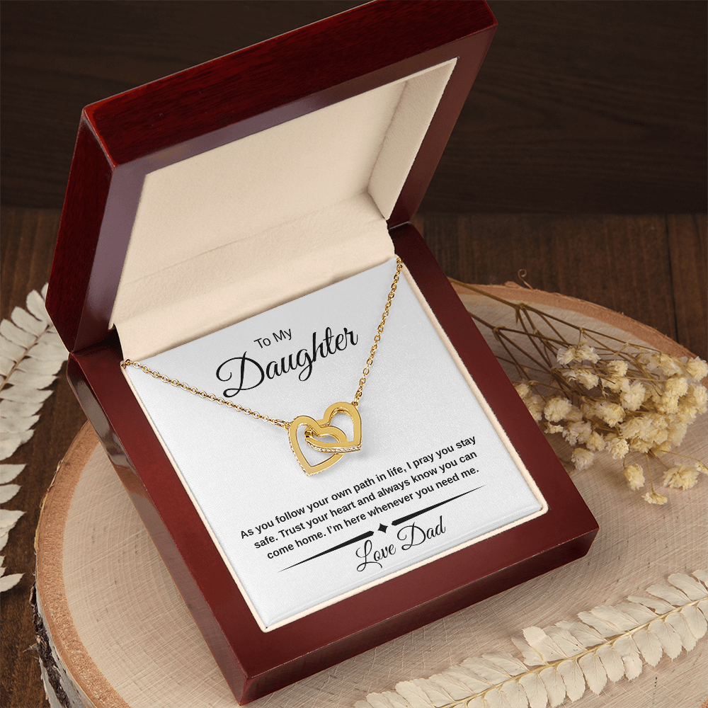 Interlocking Hearts Necklace — A Father's Promise, Always