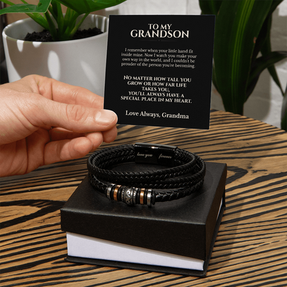 To My Grandson Bracelet from Grandma | Love You Forever Gift