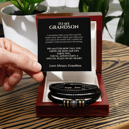 To My Grandson Bracelet from Grandma | Love You Forever Gift