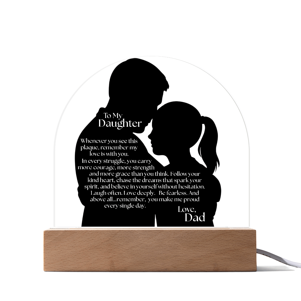 Sentimental Father Daughter LED Acrylic Message Home Decor