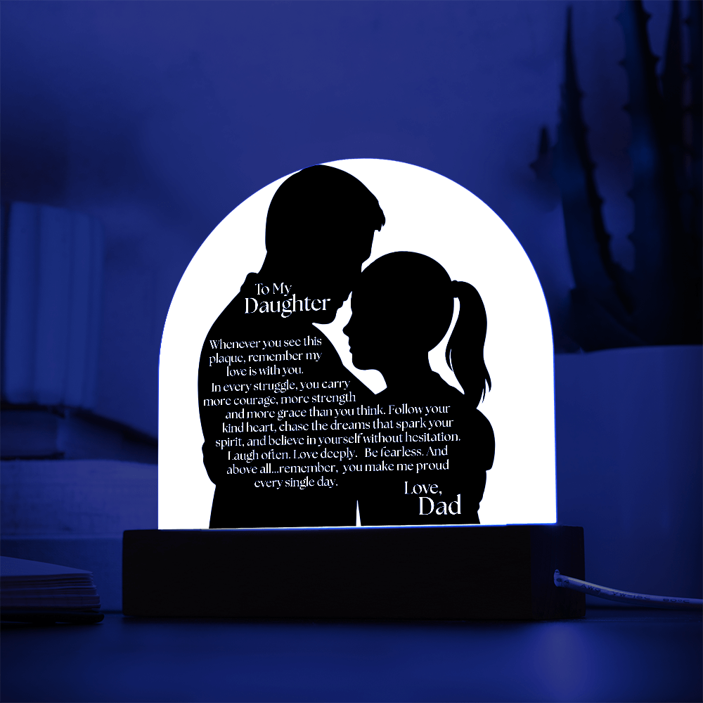 Sentimental Father Daughter LED Acrylic Message Home Decor