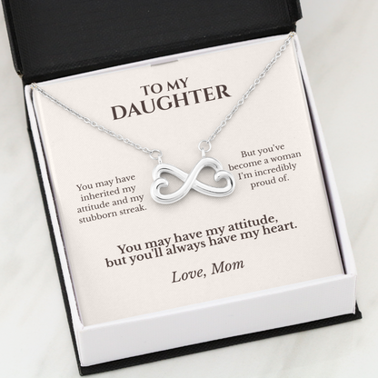 To My Daughter Necklace from Mom | Funny & Heartfelt Gift