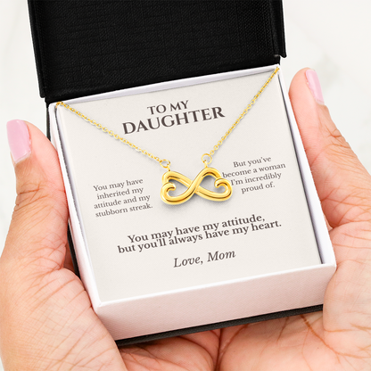 To My Daughter Necklace from Mom | Funny & Heartfelt Gift