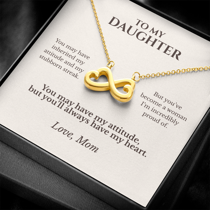 To My Daughter Necklace from Mom | Funny & Heartfelt Gift