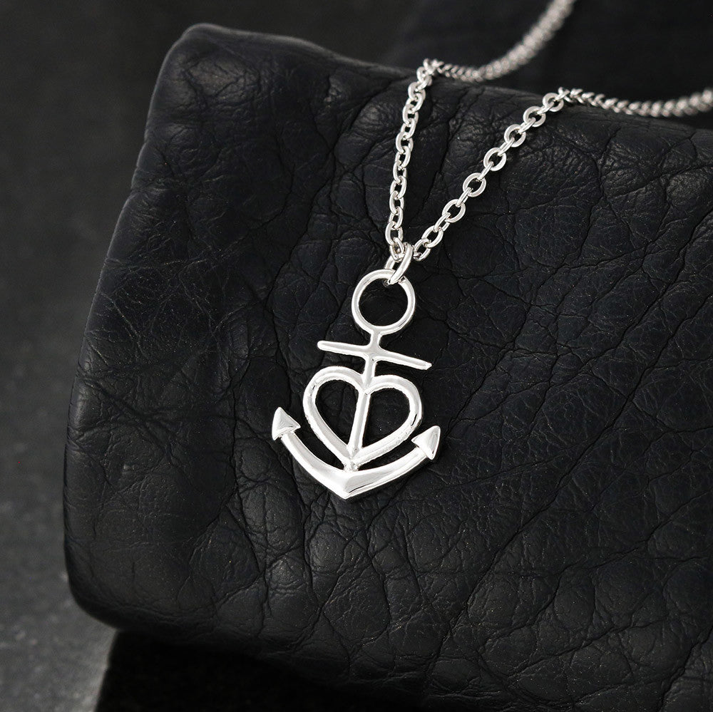 To My Granddaughter Anchor Necklace – Gift from Grandpa