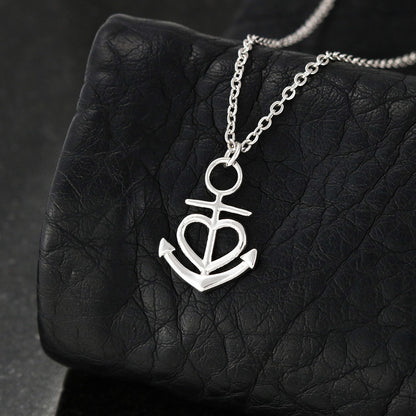 To My Granddaughter Anchor Necklace – Gift from Grandpa