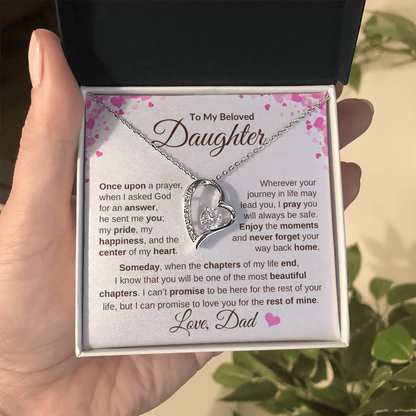 Emotional Daughter Gift Heart Necklace From Dad