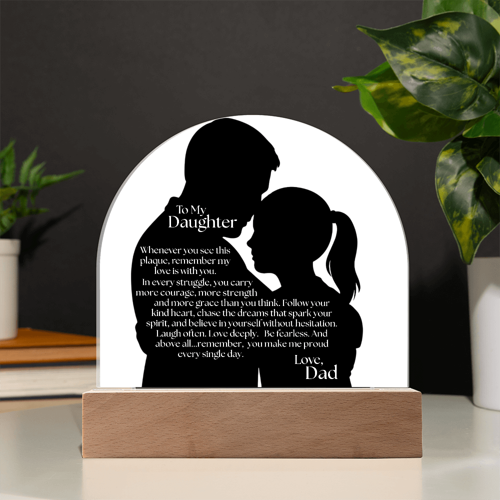 Sentimental Father Daughter LED Acrylic Message Home Decor