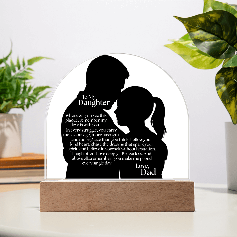 Sentimental Father Daughter LED Acrylic Message Home Decor