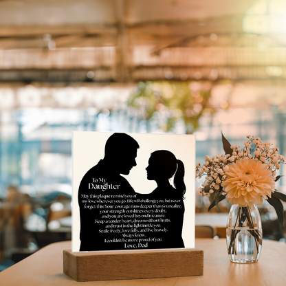 Dad's Heartfelt Message To Daughter Acrylic Light Plaque